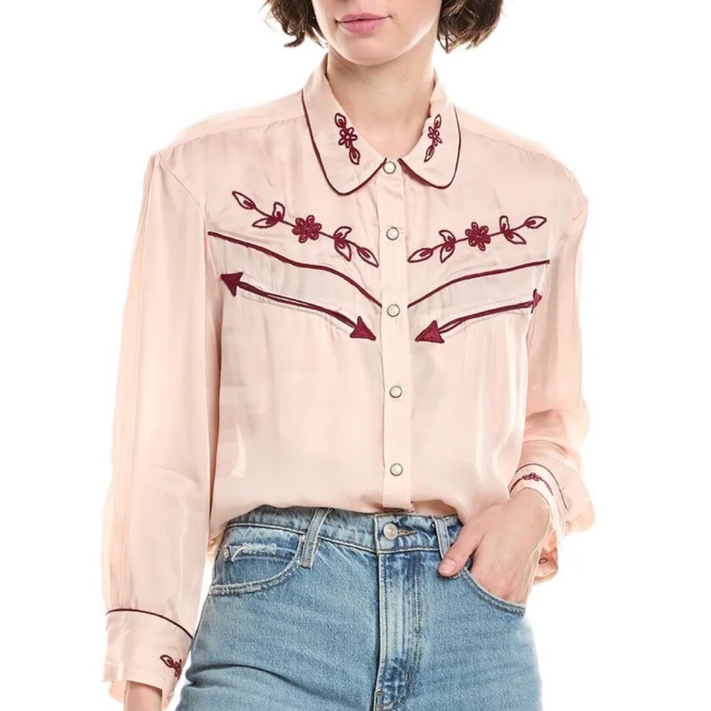 THE GREAT Pale Blush West End Top  Size 0.